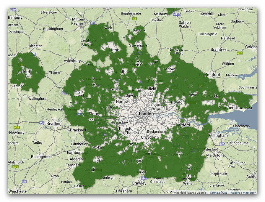 Green Belt Map - London